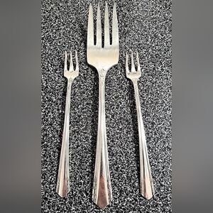 Vintage Wm. A. Rogers A-1 Plus Oneida Malibu 1934 Meat Fork & Olive/Pickle Forks